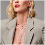 Royal Fashion náhrdelník 14K růžové zlato Vermeil SKA-N005-ROSEGOLD