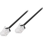 LogiLink CQ3103U RJ45 síťové kabely, propojovací kabely CAT 6A U/UTP 15.00 m černá extrémně tenký , flexibilní provedení, samozhášecí, bez halogenů 1 ks