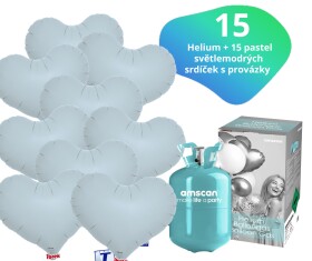 Helium set - helium a balónky IBREX srdce světlemodré 15 ks - Balonky.cz Helium set - helium a balónky IBREX srdce světlemodré 15 ks - Balonky.cz