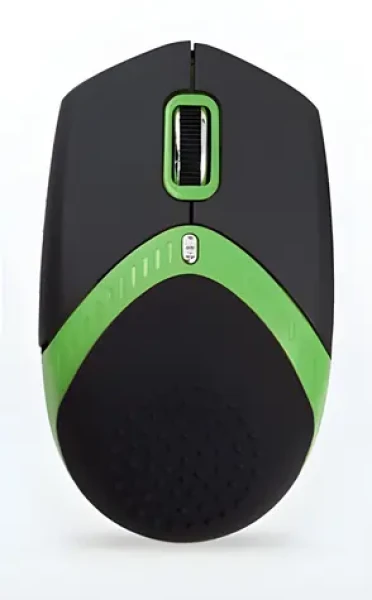 Exactgame AM-M101G černo-zelená / Ergonomická myš / Optická / 1600 DPI / Drátová USB (AMEI AM-M101G)