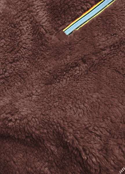 Hnědá dámská oboustranná bunda (H1038-79) odstíny hnědé L (40)