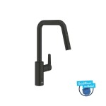 GROHE - QuickFix Start Elektronická dřezová baterie s výsuvnou sprškou, bateriové napájení, matná černá 1012432430