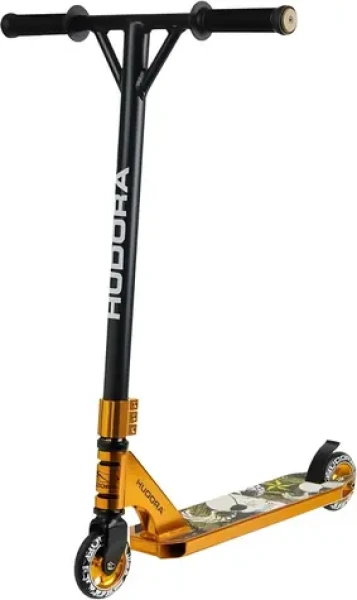 HUDORA Kaskadérská koloběžka XR-25.1 zlatá/černá / Nosnost 100 kg / Od 10 let / Hliníkový rám (14064)