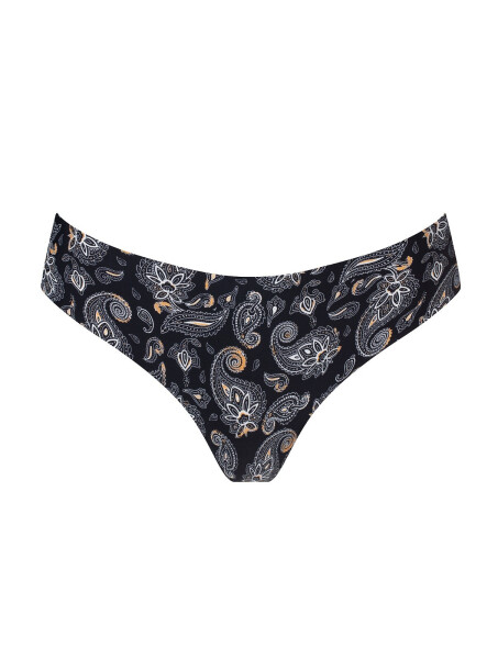 Dámské kalhotky brazilky Julimex Simple Paisley Brasil S-XL černý vzor XL