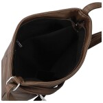 Trendy dámská koženková crossbody kabelka Carlina, hnědá