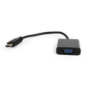 Gembird adaptér HDMI-A (M) na VGA (F) / kabel 15 cm / černá (A-HDMI-VGA-04)