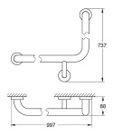 GROHE - Essentials Madlo, ve tvaru L, chrom 40797001