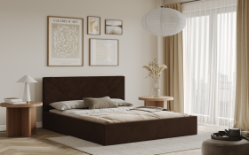 FRONTI Postel PADWA 120x200 hnědá s úložným prostorem