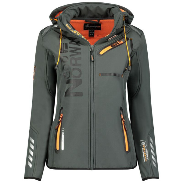 Geographical Norway Reine Ass A EO DB 007 W WU8184F/GNO-Tmavě šedá / oranžová softshellová bunda 2XL