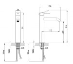 Kielle - Oudee Umyvadlová baterie pro umyvadlovou mísu, chrom 10115110