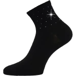 LONKA Ponožky dámské elegantní FLITANA 04 s kamínky ČERNÉ (3 páry) 39-42 126898
