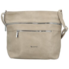 Stylová dámská koženková crossbody kabelka Olbba, béžová