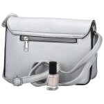 Stylová dámská koženková crossbody kabelka Wika, stříbrná