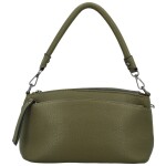 Stylová dámská koženková kabelka na rameno Trixi, tmavě zelená