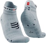 Compressport Pro Racing Socks v4.0 Ultralight Run Low White/Alloy - Běžecké ponožky Compressport Pro Racing Socks v4.0 Ultralight Run Low - White/Alloy Velikost: T3