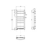 AQUALINE - SUPE elektrický sušák ručníků, 360x800, 107W, bílý SU140