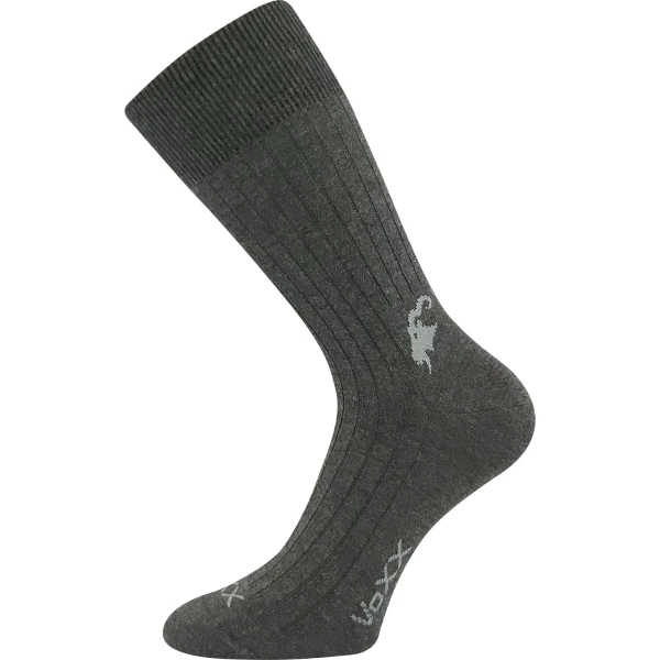 VOXX Ponožky bavlněné CASHMERE LOVE s kašmírem a ionty stříbra ANTRACITOVÉ (3 páry) 43-46 120988
