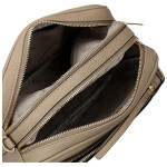 Stylová dámská koženková crossbody kabelka Aliana, tmavě béžová