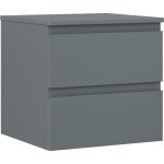 MEXEN/S - Orio koupelnová skříňka pod umyvadlo 50 cm s deskou, 2 zásuvky, grafit mat 91A10-05047-2-BFFC66