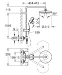 GROHE - Tempesta Cosmopolitan Sprchový set 210 s termostatem, 2 proudy, chrom 27922001