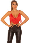 Sexy top KouCla Crop top třásněmi