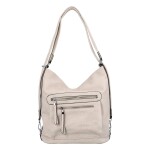 Dámská praktická koženková kabelka/batoh Milie, béžová