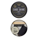 GENTLEMEN'S HARDWARE Sada na čištění obuvi Travel Shoe Shine Kit, černá barva, kov
