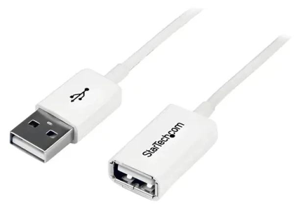 StarTech Kabel USB 2.0 A (M) - A (F) 1m bílá / Prodlužovací kabel / 480 Mbit/s (USBEXTPAA1MW)