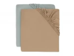 Jollein Prostěradlo napínací 140/150 x 70/75 cm 2 ks Sea Green (2511-565-68079)
