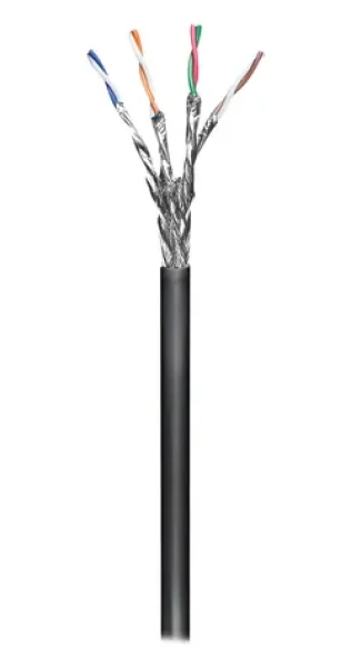 Goobay 77624 černá / Instalační kabel / CAT6 / S/FTP / venkovní (77624)