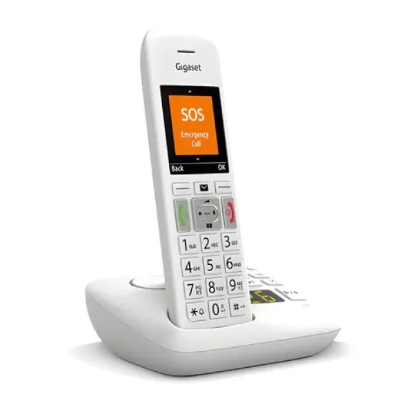Gigaset E390A bílá / Bezdrátový domácí telefon / Se záznamníkem / ECO DECT / Telefonní seznam 200 kontaktů (S30852-H2928-C102)