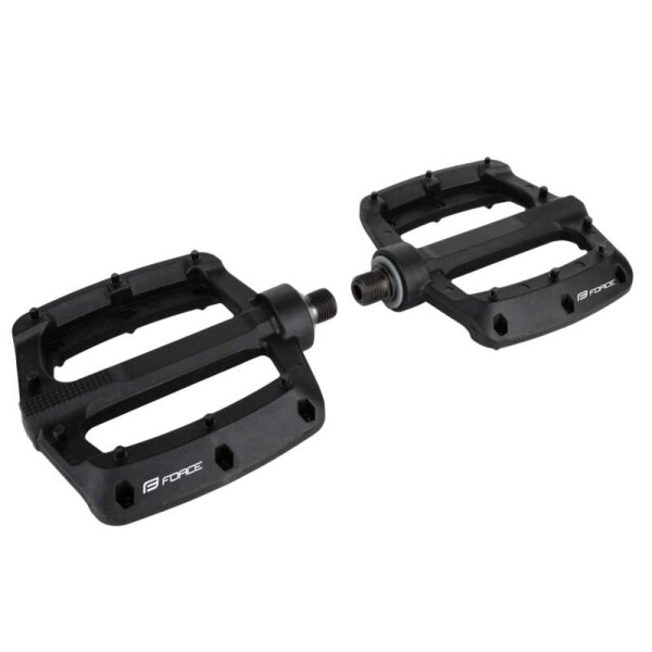 Pedály FORCE KICK nylonové, 3 prům. ložiska, černé