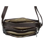 Stylová dámská kožená crossbody Robertina, čokoládově hnědá