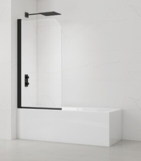 Vanová zástěna SAT 150x80 cm černá SATVZUNIKCT80 SATVZUNIKCT80