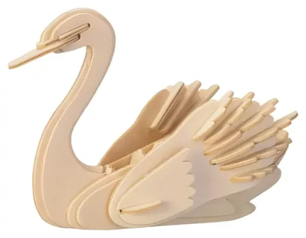 WOODCRAFT Dřevěné 3D puzzle Labuť