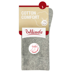 Dámské bavlněné ponožky s pohodlným lemem COTTON COMFORT SOCKS - BELLINDA - šedý melír 35 - 38