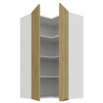 Horní rohová skříňka Cremona 60x60 GN-108 2F (90°) Barva korpusu: Bílá, Barva dvířek: Dub Cremona