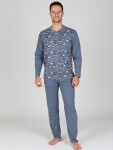 EVONA a.s. Pánské dlouhé pyžamo P APOLO s auty - P APOLO XL