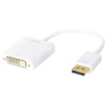 LogiLink CV0058B adaptér [1x zástrčka DisplayPort - 1x DVI zásuvka 24+1pólová] bílá 15.00 cm