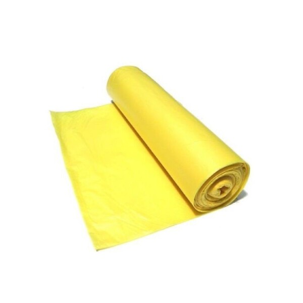 Pytle na odpad žluté 80mi 700 x 1100 mm /120l 15 ks - role 10 rolí v kartonu