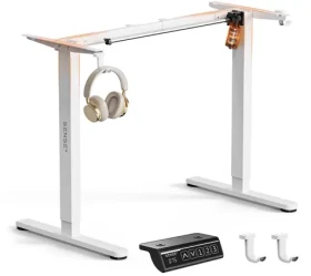 SENSE7 Nojo Light bílá / Elektrický rám stolu (5902659849137)