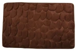 MSV Pebbles hnědá / Koupelnová předložka / 50 x 80 cm / protiskluzová / PU pěna