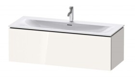 DURAVIT - L-Cube Umyvadlová skříňka 40x122x48 cm, 1 zásuvka, lesklá bílá LC613902222