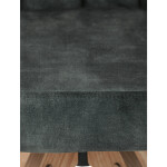 Židle jídelní, otočný mechanismus 360°, taštičkové pružiny v sedáku, tmavě zelená látka, noha masiv dub