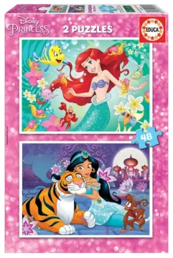 EDUCA Puzzle Disney princezny: Ariel a Jasmína