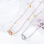 Ocelový náhrdelník Bonnie Gold - chirurgická ocel, Zlatá 43 cm + 5 cm (prodloužení)