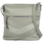 Stylová dámská koženková crossbody kabelka Felici, šedá