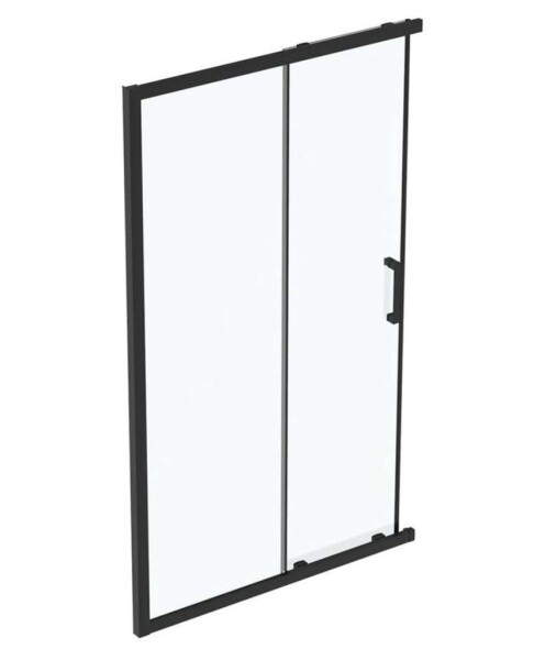 IDEAL STANDARD - Connect 2 Sprchové dveře posuvné, dvoudílné, 120 cm, černá/čiré sklo K9264V3