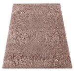 DumDekorace Moderní koberec SHAGGY v antické růžové barvě Šířka: 200 cm | Délka: 290 cm
