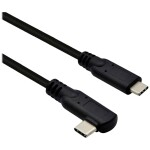 Delock USB 2.0 prodlužovací kabel plochý zahnutý [1x USB 2.0 zástrčka A - 1x USB 2.0 zásuvka A] 1.00 m černá oboustranně zapoji